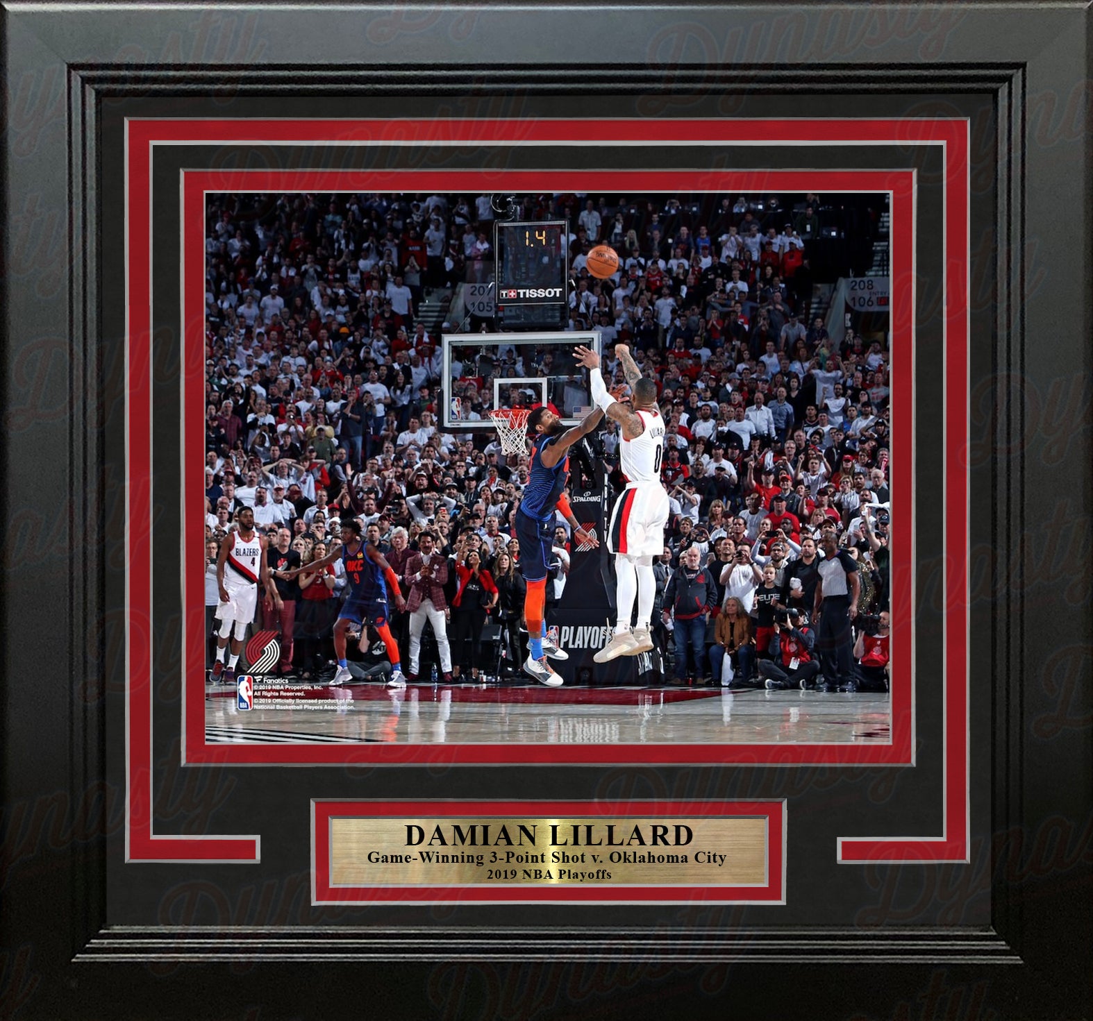 Damian Lillard Portland Trail Blazers Game-Winning 3-Point Shot v. Oklahoma City 8" x 10" Framed Basketball Photo - Dynasty Sports & Framing 