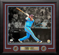 Darick Hall First Home Run Philadelphia Phillies Autographed Framed Baseball Photo - Dynasty Sports & Framing 