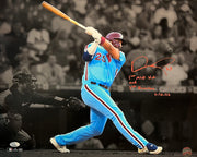 Darick Hall First Home Run Philadelphia Phillies Autographed Baseball Photo - Dynasty Sports & Framing 