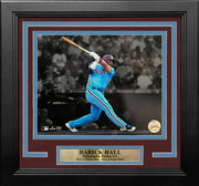 Darick Hall First MLB Home Run Philadelphia Phillies 8" x 10" Framed Blackout Baseball Photo - Dynasty Sports & Framing 