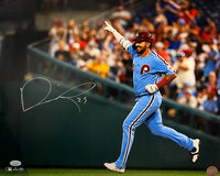 Darick Hall Runs The Bases Philadelphia Phillies Autographed Baseball Photo - Dynasty Sports & Framing 