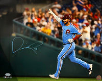 Darick Hall Runs The Bases Philadelphia Phillies Autographed Baseball Photo - Dynasty Sports & Framing 