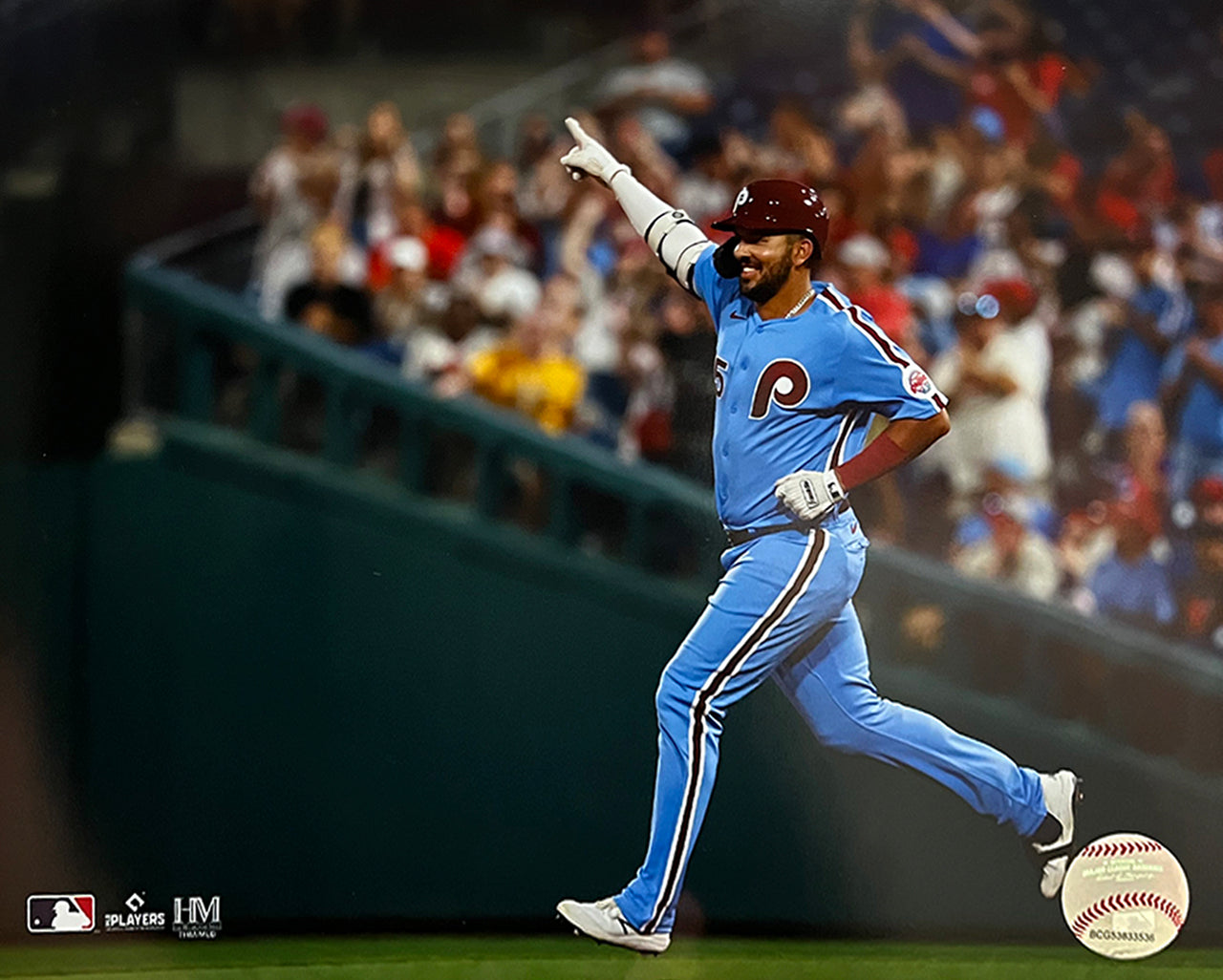 Darick Hall Runs The Bases Philadelphia Phillies 8" x 10" Baseball Photo - Dynasty Sports & Framing 