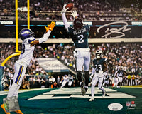 Darius Slay Interception v. Vikings Philadelphia Eagles Autographed Football Photo - Dynasty Sports & Framing 