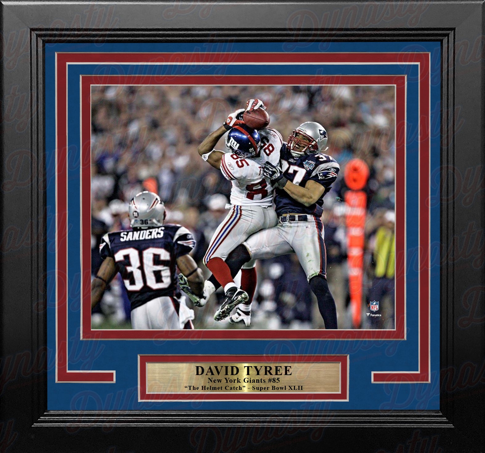 David Tyree Super Bowl XLII Helmet Catch New York Giants 8" x 10" Framed Football Photo - Dynasty Sports & Framing 