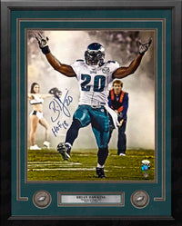 Brian Dawkins Philadelphia Eagles Smoke Entrance Autographed Framed Football Photo - Dynasty Sports & Framing 