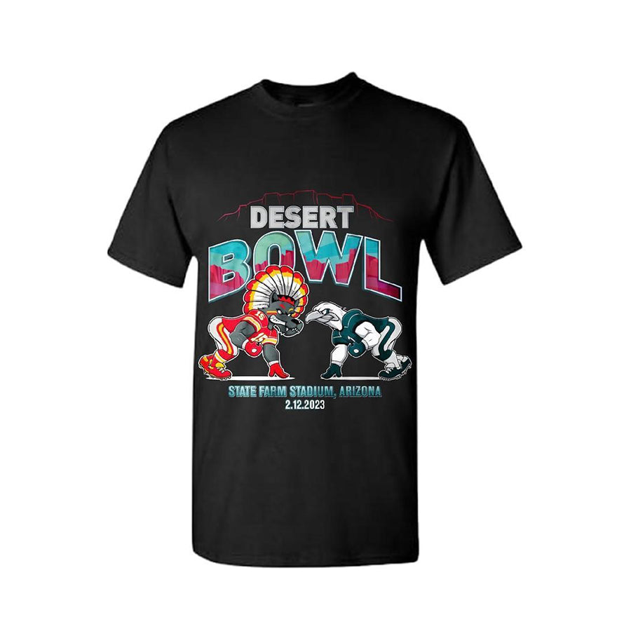 Philadelphia "Desert Bowl" Dueling Caricature T-Shirt – Black - Dynasty Sports & Framing 