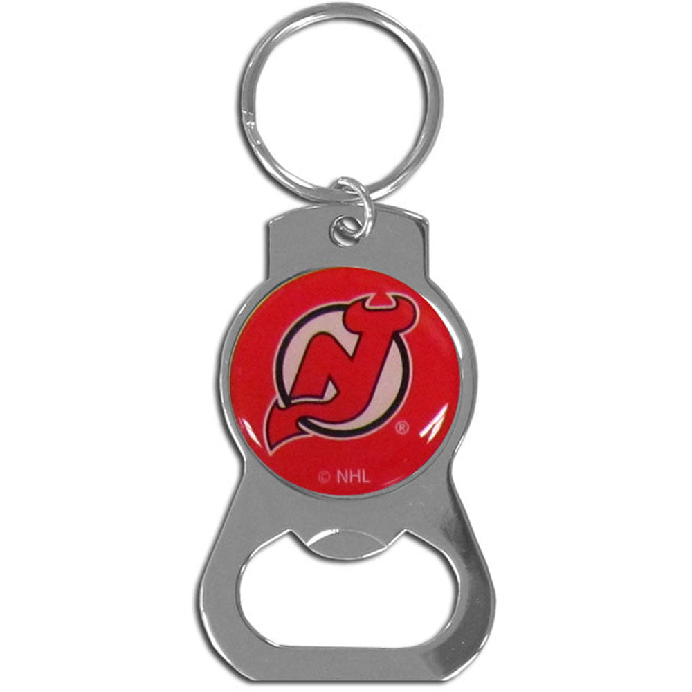 New Jersey Devils Logo Bottle Opener Keychain - Dynasty Sports & Framing 