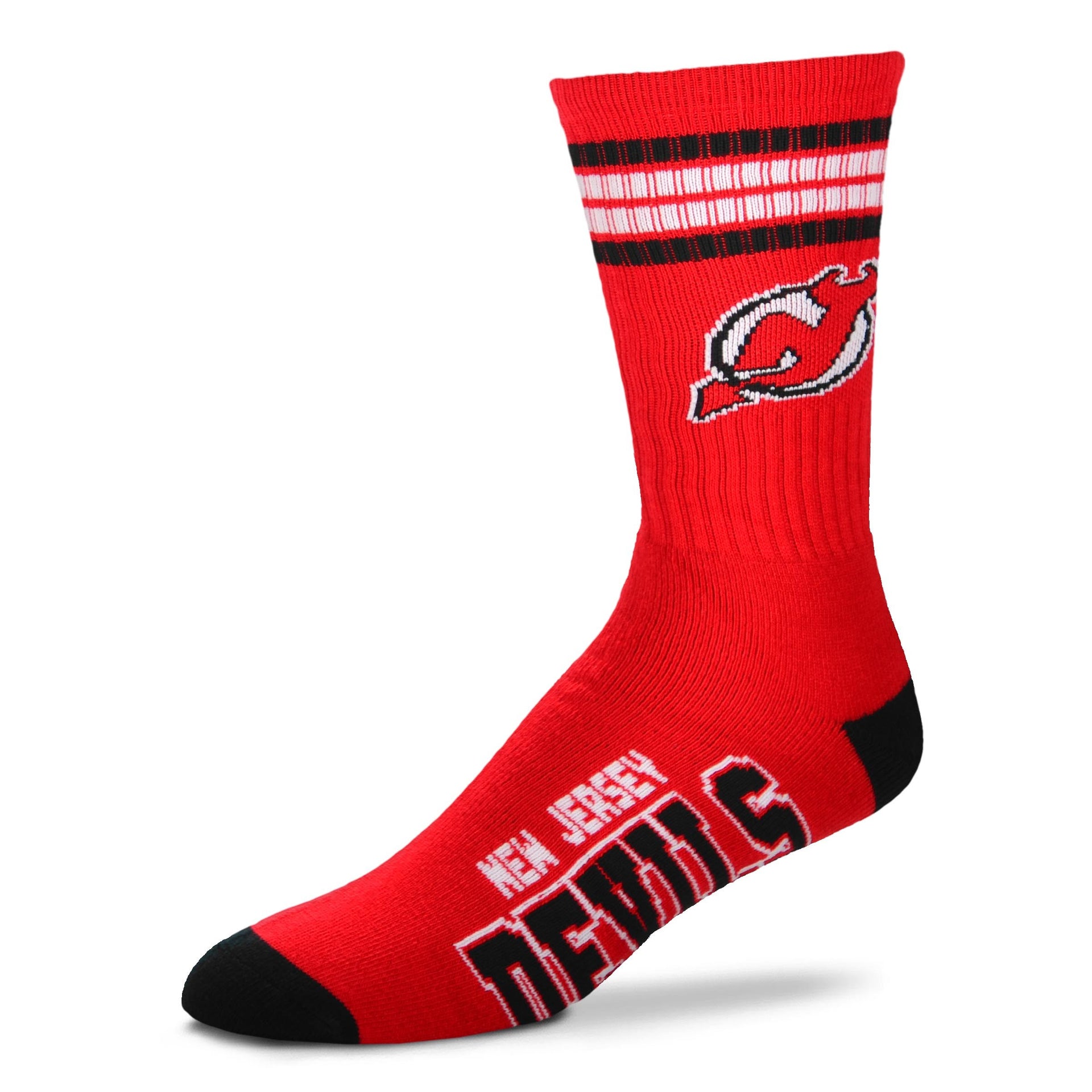 New Jersey Devils Men's 4 Stripe Deuce Socks - Dynasty Sports & Framing 
