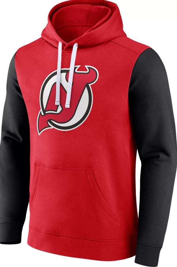 New Jersey Devils Cotton Red Pullover Hoodie - Dynasty Sports & Framing 