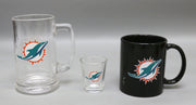 Miami Dolphins 3-Piece Glassware Gift Set - Dynasty Sports & Framing 