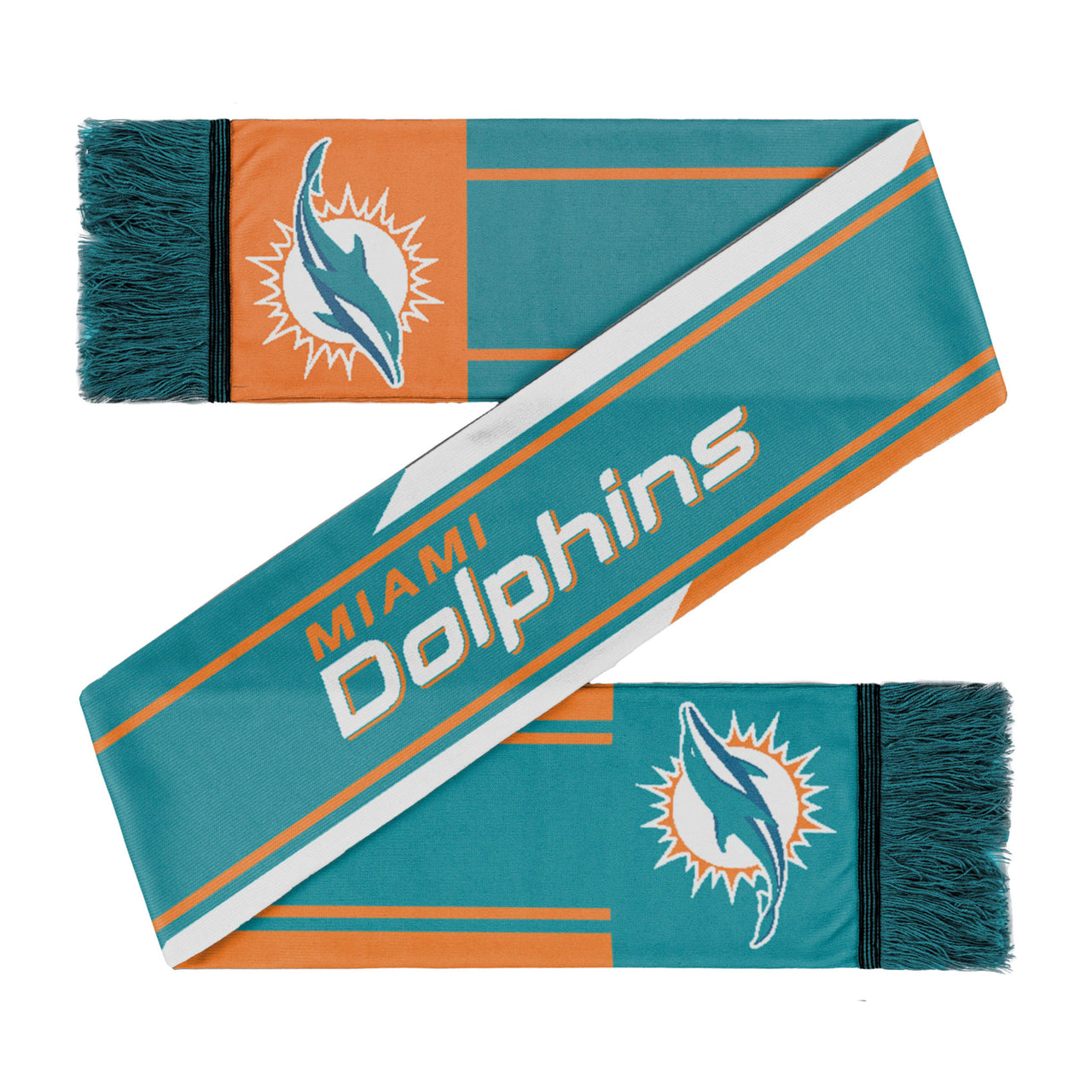 Miami Dolphins Colorwave Wordmark Scarf - Dynasty Sports & Framing 
