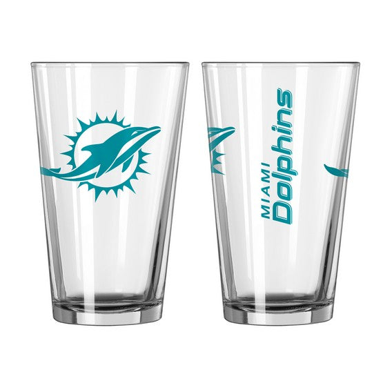 Miami Dolphins Game Day Pint Glass - Dynasty Sports & Framing 