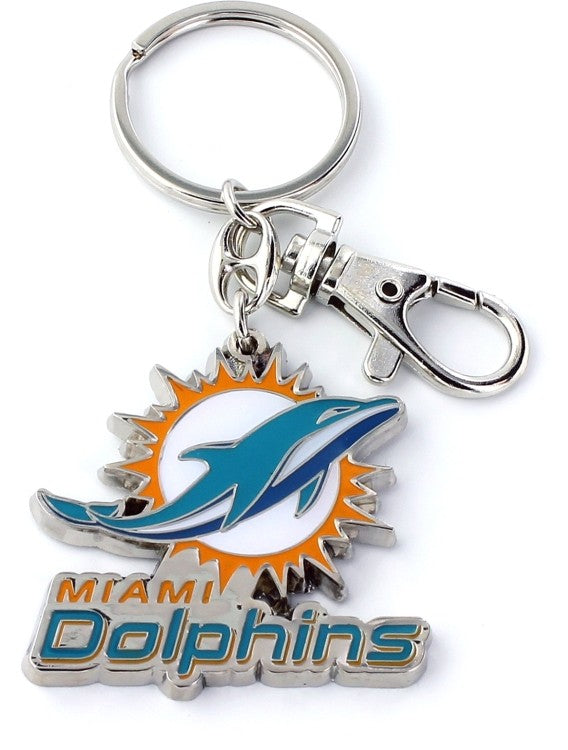 Miami Dolphins Heavyweight Football Keychain - Dynasty Sports & Framing 