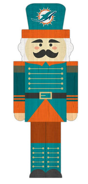 Miami Dolphins Wood Nutcracker Ornament - Dynasty Sports & Framing 