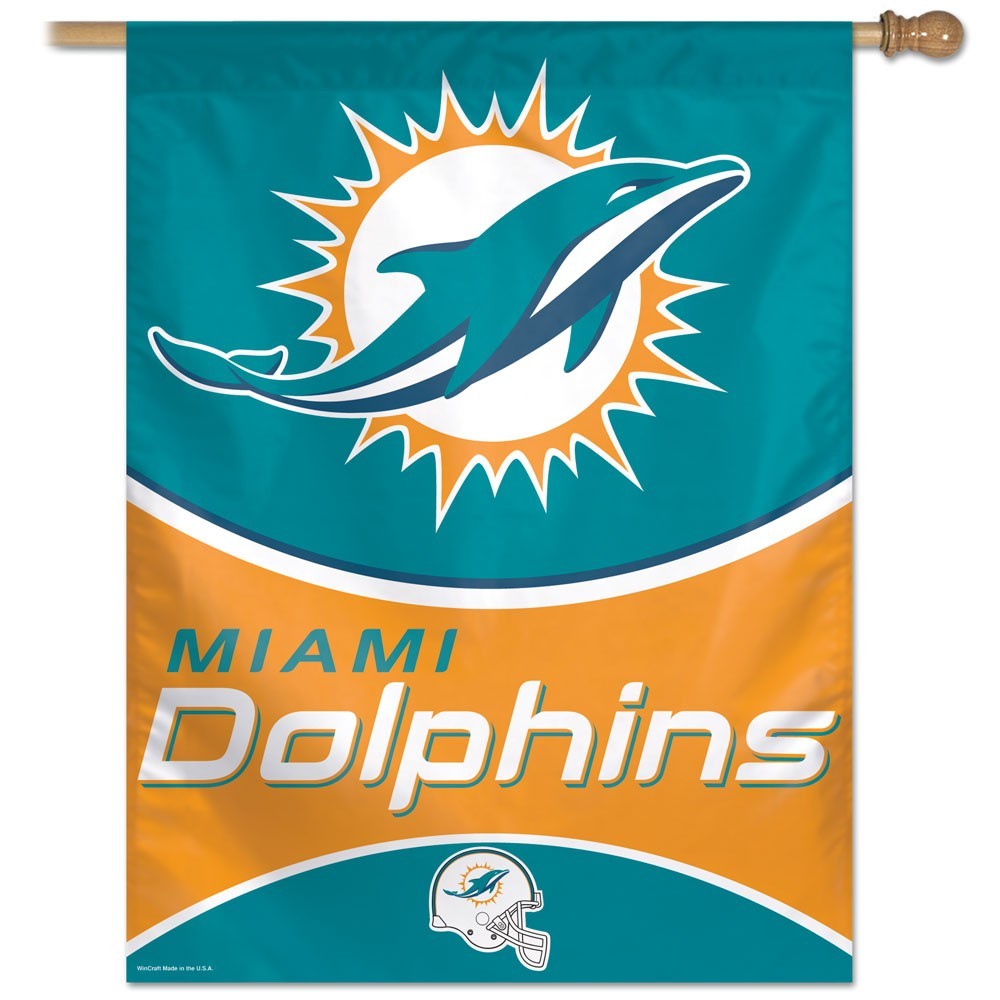 Miami Dolphins NFL Football Vertical Flag - Dynasty Sports & Framing 