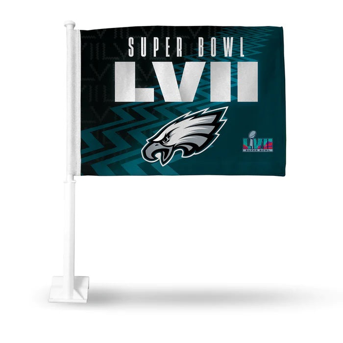 Philadelphia Eagles Super Bowl LVII Car Flag - Dynasty Sports & Framing 