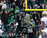 Darius Slay Celebrates with the Fans Philadelphia Eagles Autographed Football Photo - Dynasty Sports & Framing 