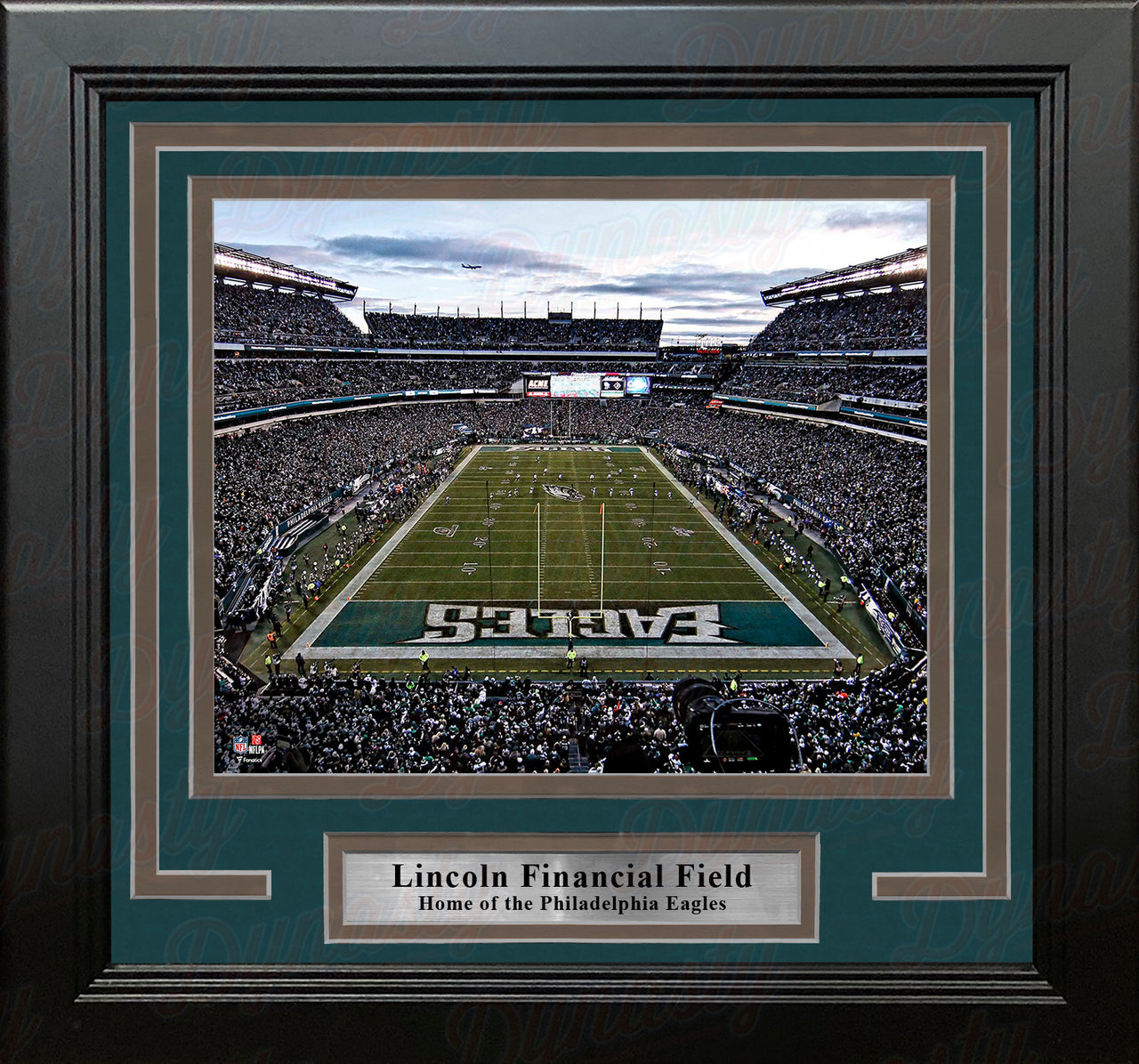 Philadelphia Eagles Lincoln Financial Field End Zone View 8" x 10" Framed Football Stadium Photo - Dynasty Sports & Framing 