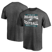 Philadelphia Eagles Heroic Play T-Shirt - Heathered Charcoal - Dynasty Sports & Framing 