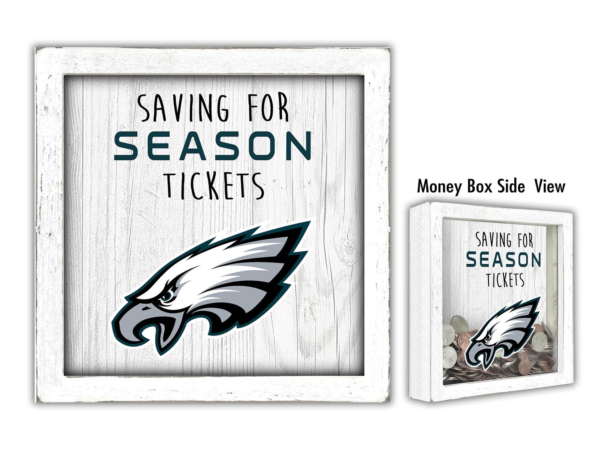 Philadelphia Eagles Saving For Season Tickets Money Box - Dynasty Sports & Framing 