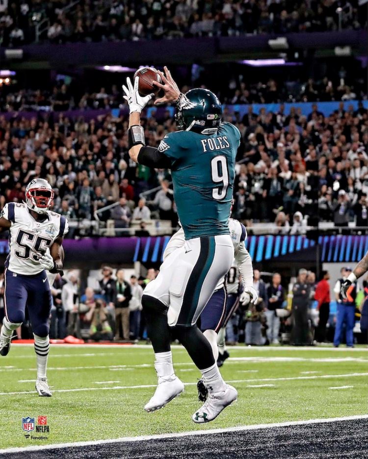 Nick Foles Philadelphia Eagles Super Bowl LII Philly Special Touchdown Catch 8" x 10" Football Photo - Dynasty Sports & Framing