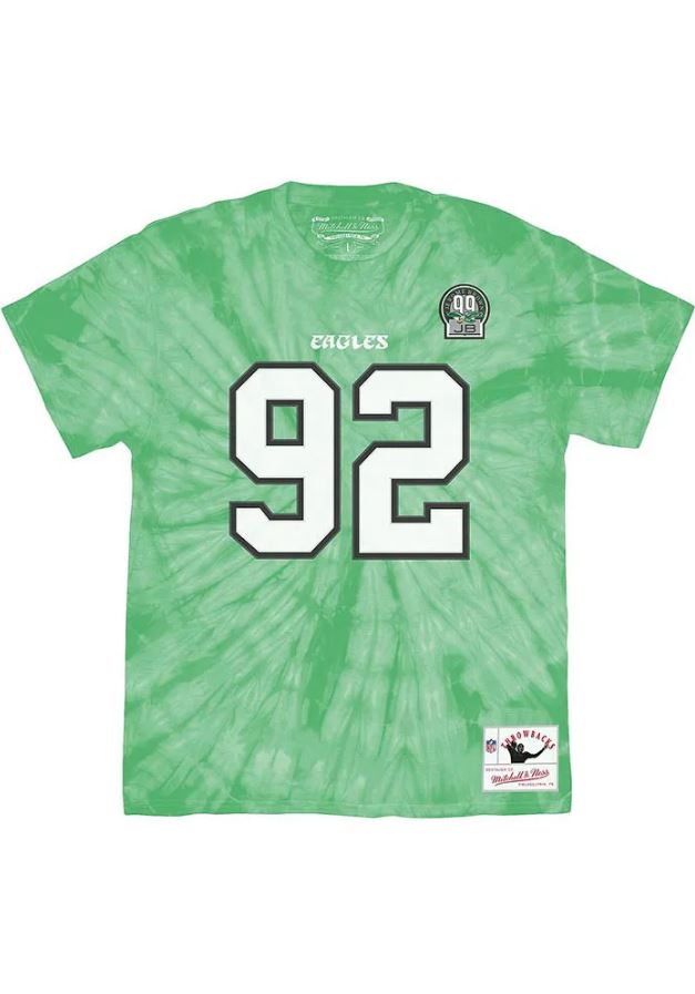 Reggie White Philadelphia Eagles Mitchell & Ness Tie-Dye Retired Player Name & Number T-Shirt - Dynasty Sports & Framing 