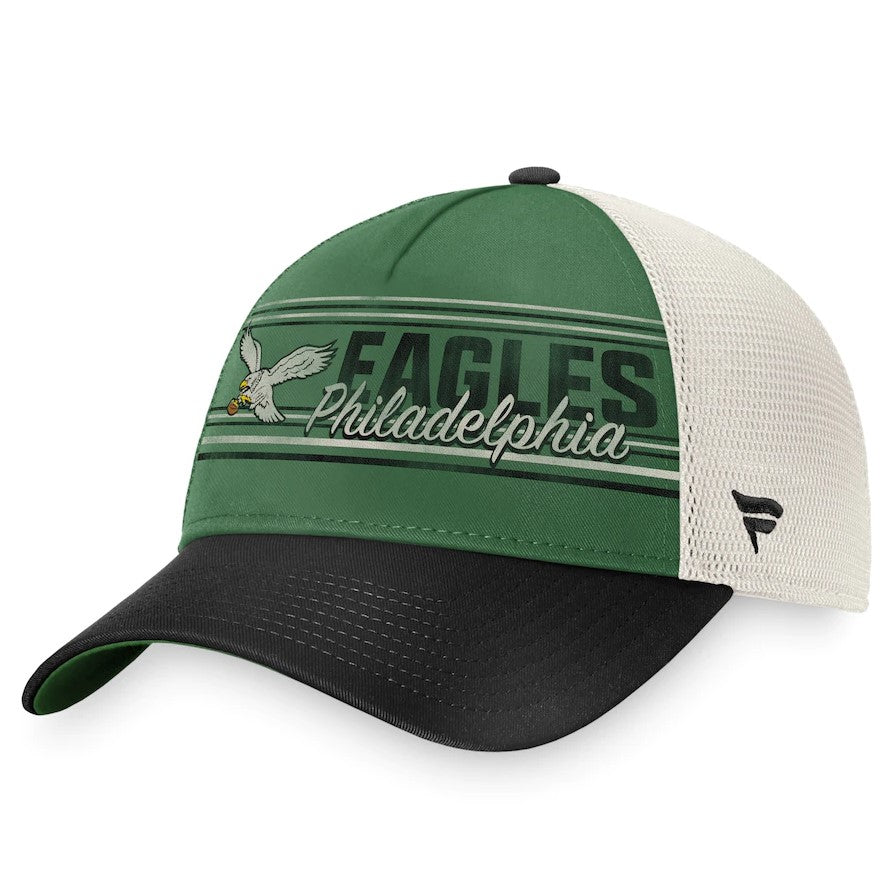 Philadelphia Eagles True Classic Retro Trucker Snapback Hat - Kelly Green/Black - Dynasty Sports & Framing 