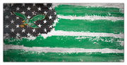 Philadelphia Eagles Throwback Team Flag Wooden Sign - Dynasty Sports & Framing 