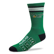 Philadelphia Eagles Throwback Men's 4 Stripe Deuce Socks - Dynasty Sports & Framing 