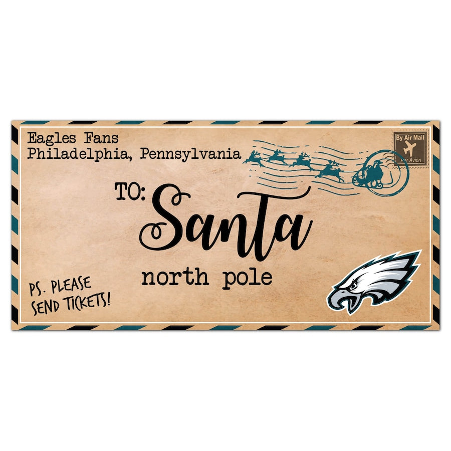 Philadelphia Eagles 6'' x 12'' Letter to Santa Sign - Dynasty Sports & Framing 