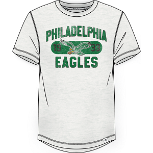 Philadelphia Eagles Throwback True Classics Cotton Slub Elevated T-Shirt - Dynasty Sports & Framing 