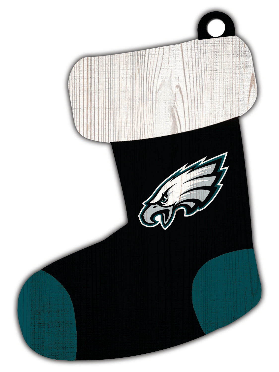 Philadelphia Eagles Wooden Stocking Ornament - Dynasty Sports & Framing 