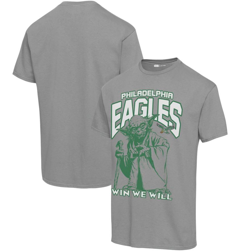 Philadelphia Eagles Star Wars Yoda Win We Will Vintage Football T-Shirt - Dynasty Sports & Framing 