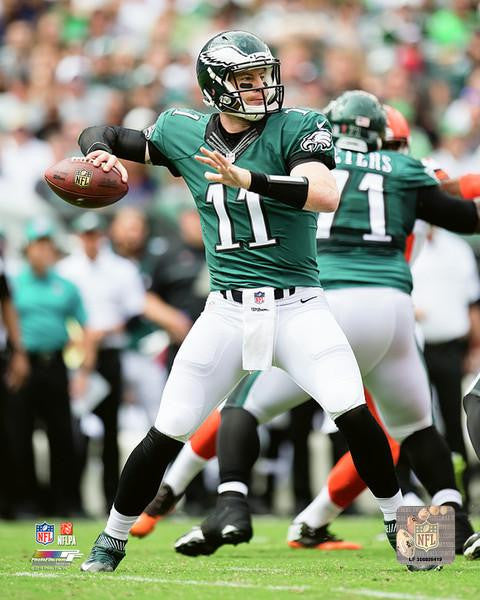 Carson Wentz First Career Win Philadelphia Eagles NFL Football Photo - Dynasty Sports & Framing 