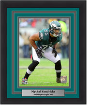 Mychal Kendricks in Action Philadelphia Eagles NFL Football 8" x 10" Framed and Matted Photo - Dynasty Sports & Framing 