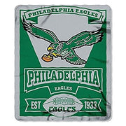 Philadelphia Eagles Vintage NFL Football 50" x 60" Marquee Fleece Blanket - Dynasty Sports & Framing 