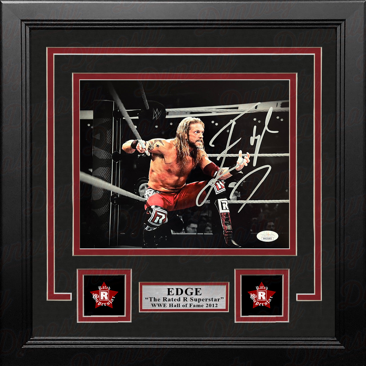Edge Sets Up the Spear Autographed Framed WWE Wrestling Photo - Dynasty Sports & Framing 