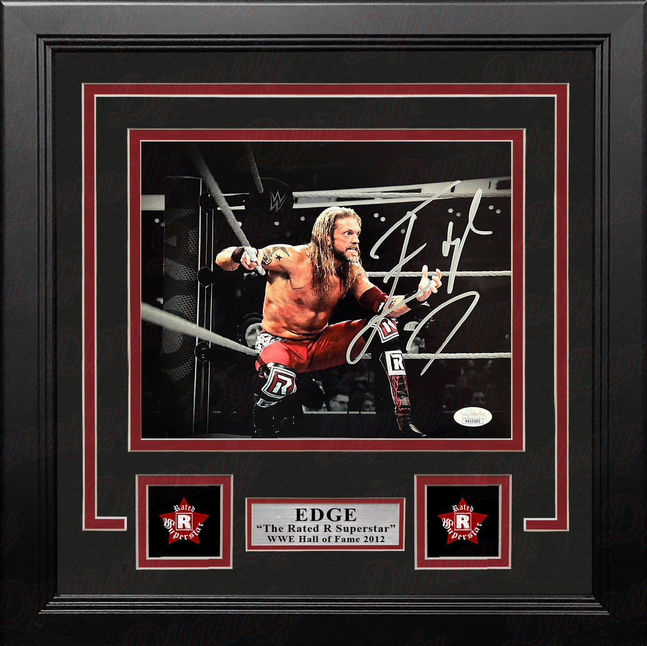 Edge Sets Up the Spear Autographed Framed WWE Wrestling Photo - Dynasty Sports & Framing