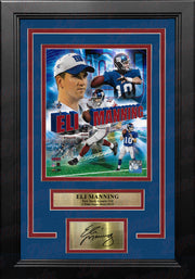 Eli Manning New York Giants 8" x 10" Framed Football Collage Photo with Engraved Autograph - Dynasty Sports & Framing 