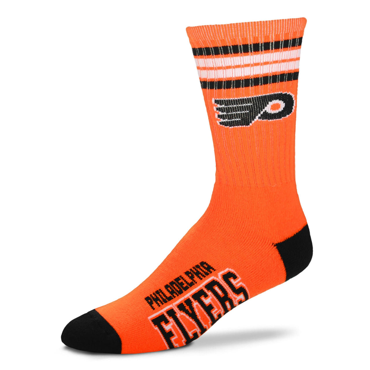 Philadelphia Flyers NHL Hockey Logo Striped Socks - Dynasty Sports & Framing 