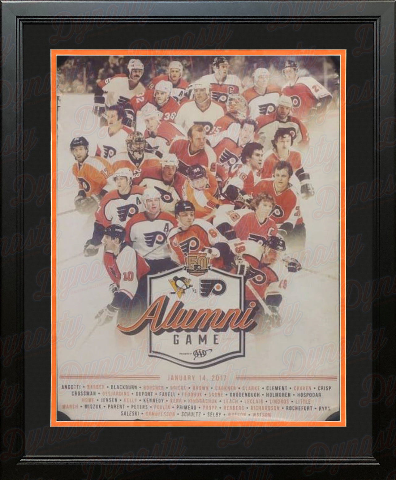 Philadelphia Flyers 2017 Alumni Game Limited Edition NHL Hockey Framed Team Poster - Dynasty Sports & Framing 