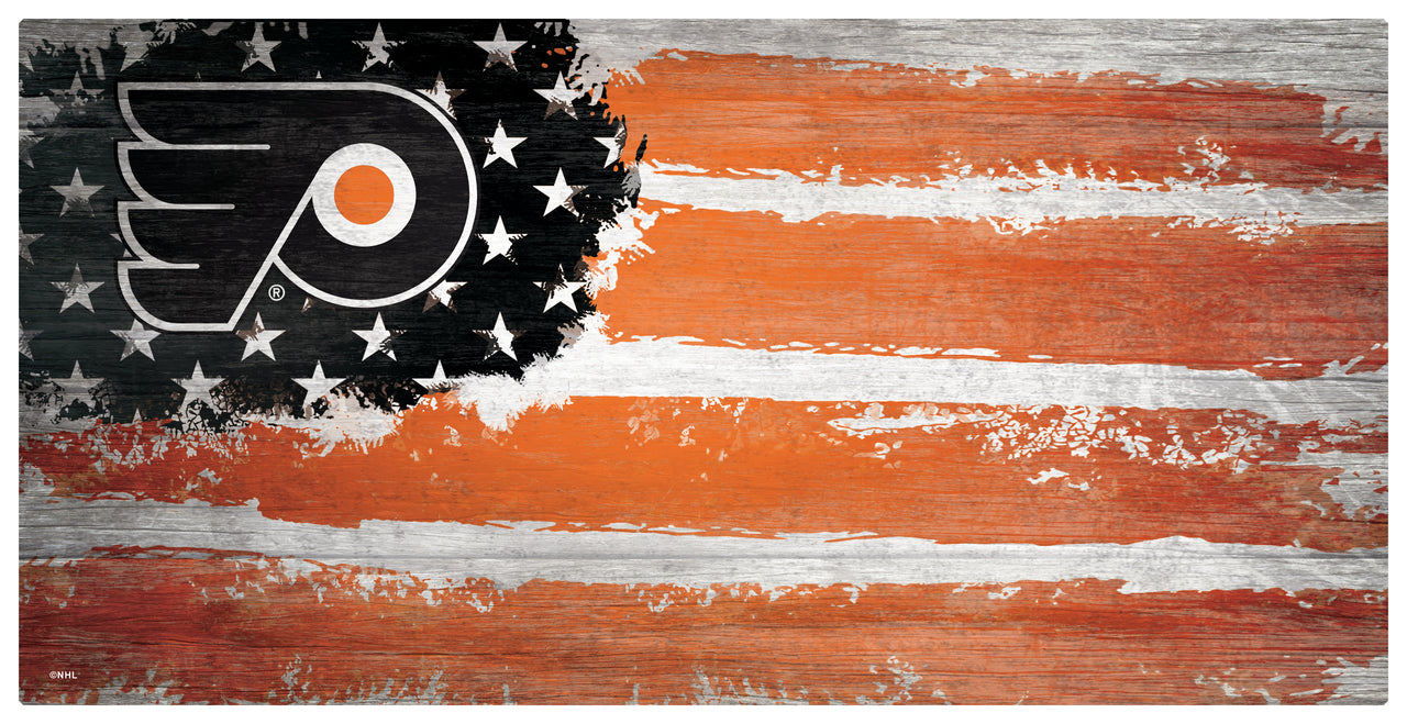 Philadelphia Flyers Team Flag Wooden Sign - Dynasty Sports & Framing 