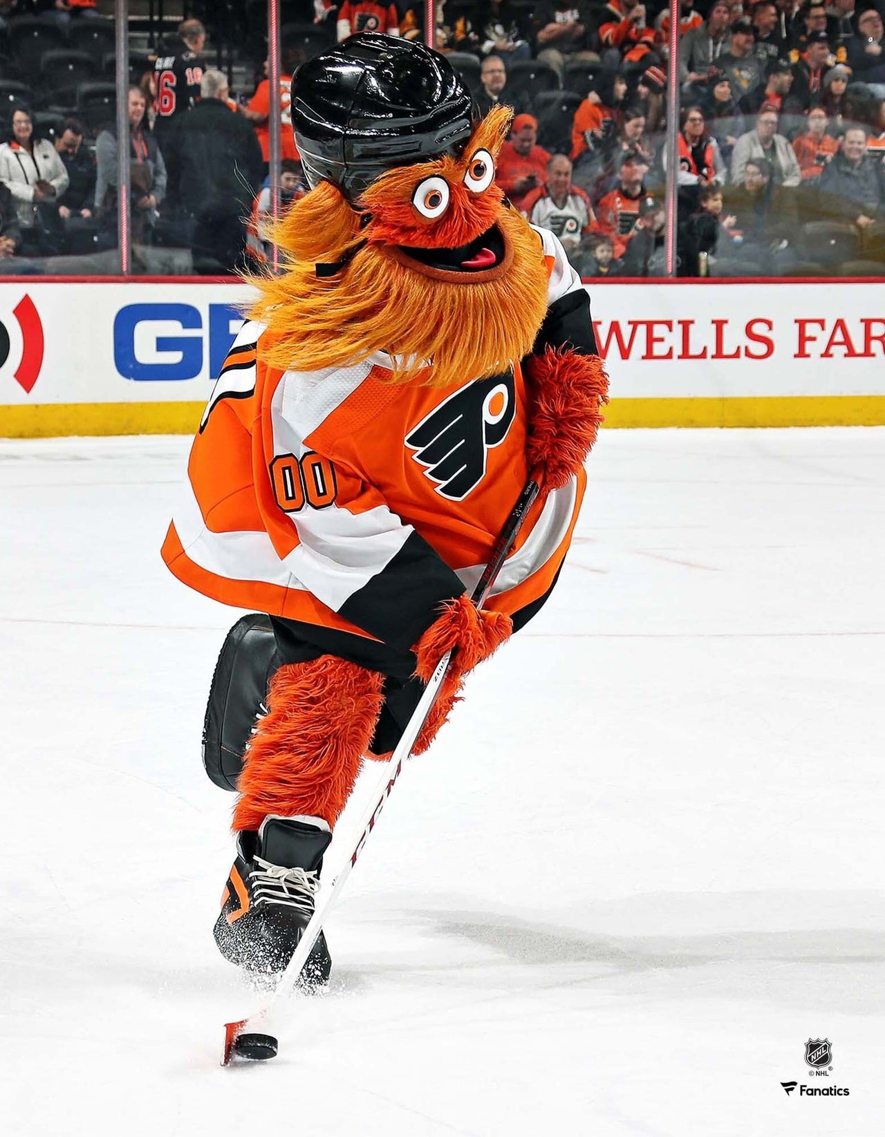 Gritty Skating Down the Ice Philadelphia Flyers 8" x 10" Hockey Mascot Photo - Dynasty Sports & Framing