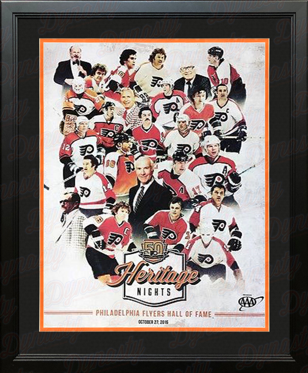 Philadelphia Flyers 50th Anniversary Heritage Nights Limited Edition Framed NHL Hockey Team Poster - Dynasty Sports & Framing 