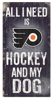 Philadelphia Flyers Hockey and My Dog Wooden Sign - Dynasty Sports & Framing 