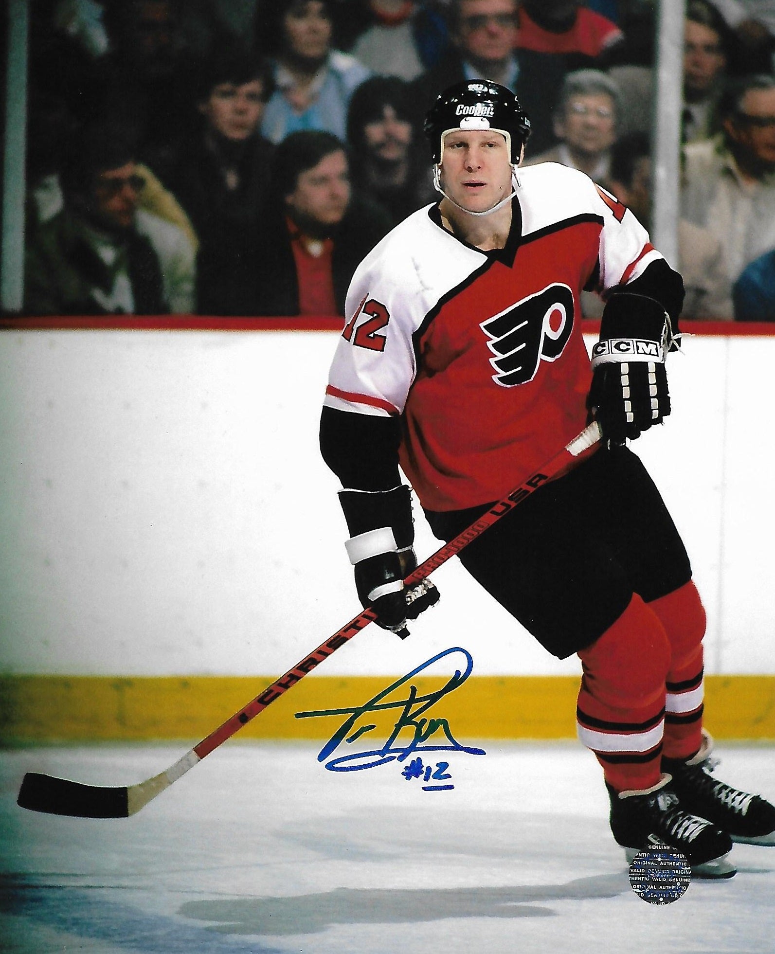 Tim Kerr in Action Philadelphia Flyers Autographed 8" x 10" Hockey Photo - Dynasty Sports & Framing 
