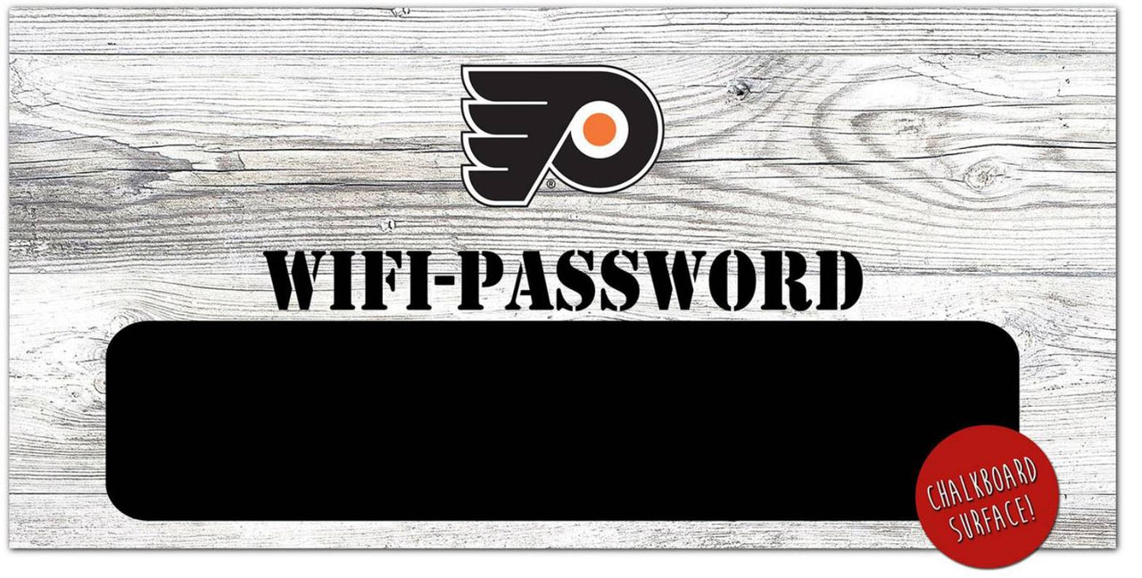 Philadelphia Flyers Wifi Password 6" x 12" Wood Sign - Dynasty Sports & Framing 