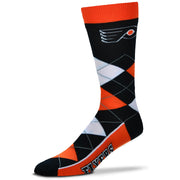 Philadelphia Flyers Men's NHL Hockey Argyle Lineup Socks - Dynasty Sports & Framing 