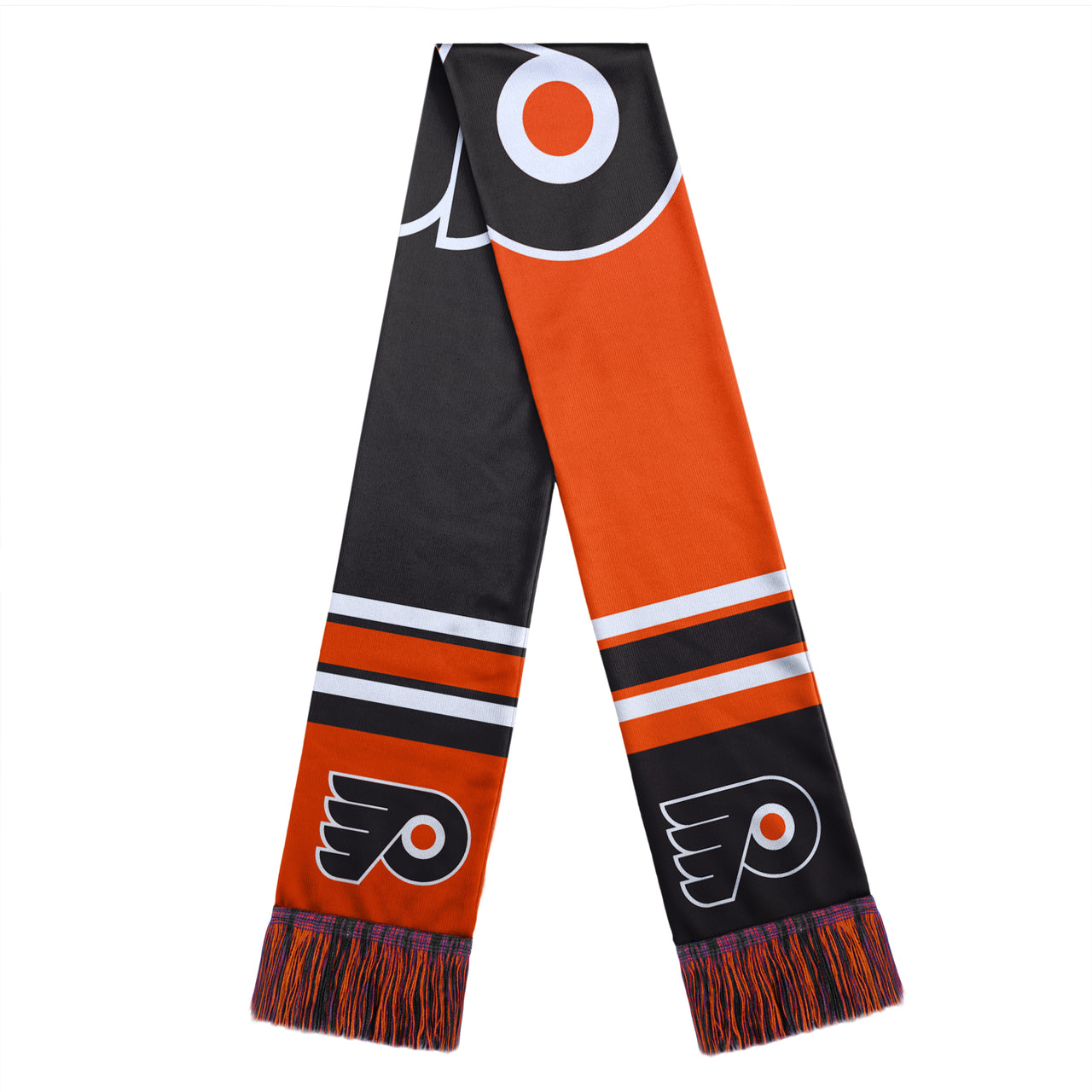 Philadelphia Flyers NHL Hockey Color Block Big Logo Scarf - Dynasty Sports & Framing 